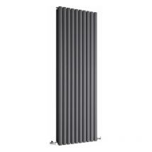 Vitality – Radiateur Design Vertical – Anthracite – 160 x 59cm Double Rang - Hudson Reed