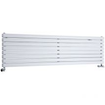 Hudson Reed Vitality – Radiateur Design Horizontal – Blanc – 47.2 x 178cm Double Rang