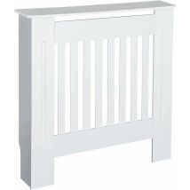 Briefness - Radiator Cover Small, White Painted Radiator Cover Vertical Slatted Grill Cabinet Shelf, Tall Radiator Covers, mdf Wooden Heating Cabinet