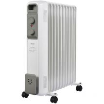 Radiatore ad Olio, 11 Elementi, 125x575mm, 5 Canali di Circolazione Olio