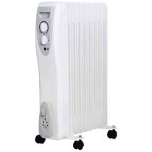 Radiatore Ad Olio Or150-7 Stufa Elettrica - Interno 7 Elementi 1500W - Bianco