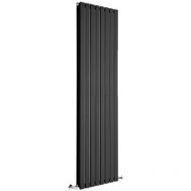 Hudson Reed - Delta Radiatore Termoarredo di Design Verticale Moderno - Termosifone con Finitura Opaca Nera - Pannelli Piatti - 1780 x 560mm - 1979