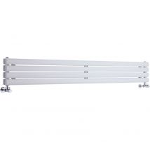 Hudson Reed - Revive Radiatore Termoarredo di Design Orizzontale Moderno - Termosifone Con Finitura In Bianco - Design a Colonna Ovale - 236 x 1600 x