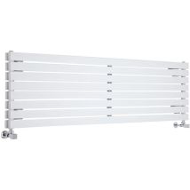 Hudson Reed - Sloane Radiatore Termoarredo di Design Orizzontale Moderno - Termosifone Con Finitura Bianco - Design a Colonna Piatta - 1577W - 472 x