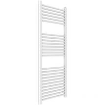 Ercos - Scaldasalviette termoarredo idraulico 120 x 50 cm colore bianco Tekno ASTEKF901005001200 L500 H1200 Z450