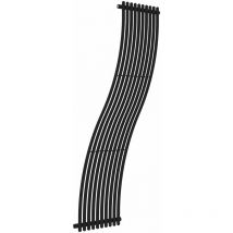 Ercos - Radiatore scaldasalviette d'arredo nero opaco versione destra Cassiopea ASCASD490004301700 Nero opaco