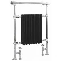 Radiatore Scaldasalviette Tradizionale - Acciaio - Cromato e Nero - 945x640mm - 680 Watt - President