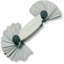 Radienschablonen Stahlblättchen Normalstahl 7,5-15,0mm (16)