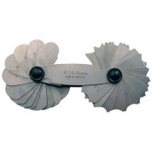 Radienschablone 7.5-15 Mm 16 Blatt Zum Messen Von Innen- Und Außenradien