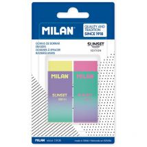 Blisterpackung mit 2 Radierern Nata 320, Sunset Edition Mailand