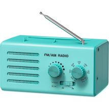 Serbia - Radio am ​​fm portable, haut-parleur intégré, prise casque, prend en charge l'alimentation usb, vert