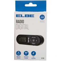 ELBE RF-96 Radio de Bolsillo Digital FM, Búsqueda automática o Manual de emisoras, Auriculares Stereo incluidos, Dispone de Correa para Colgar al
