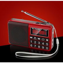 Peny - Radio Portátil FM/AM(MW)/SW/USB/Micro-SD/MP3, Estación de Radio con Botones Grandes y Pantalla Grande, Radio Portátil Recargable Batería 1200