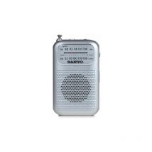 Radio portatil mini am/fm plata Sanyo