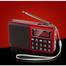 Peny - Radio portatile FM/AM(MW)/SW/USB/Micro-SD/MP3, stazione radio con pulsanti grandi e schermo grande, radio portatile ricaricabile, batteria da
