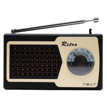 Radio rétro noir/beige