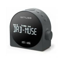 Radio-réveil double alarme noir Muse m185cdb - noir
