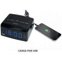 Tm Electron - TMRAR010 - Radio-réveil numérique pll, noir