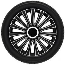 Radkappen-Satz - 14 Zoll - Le Mans - Schwarz-Silber