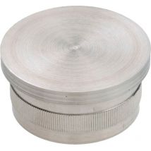 Rändelkappe flach, ø 33,7 x 2,0 mm, Edelstahl geschliffen V2A - Croso