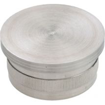 Rändelkappe flach, ø 48,3 x 2,0 mm, Edelstahl geschliffen V2A - Croso