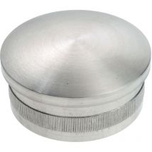 Rändelkappe gewölbt, ø 48,3 x 2,0 mm, Edelstahl geschliffen V2A - Croso