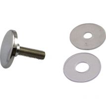 Rändelschraube zu Glastablar-Klemmträger Zylinder b, Messing verchromt poliert