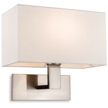 Firstlight Products - Firstlight Raffles Einwandiger gebürsteter Stahl mit rechteckigem cremefarbenem Schirm