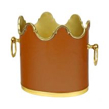 La Grande Prairie - Rafraichisseur bouteilles en cuir 24x15x20cm