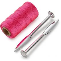 Ragni - R402-6LPNL Pair Solid Forge Line Pins 76m Hi Vis Nylon Braided Brick Line