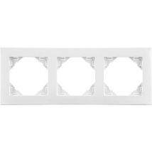 Rahmen Base 3-fach Polarweiß Kunststoff Höhe 236 mm Breite 94 mm glänzend IP20