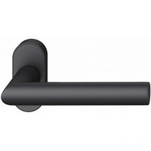 FSB - Rahmentürdrücker 09 1076 Hochhaltefeder b ovale Rosette Aluminium schwarz