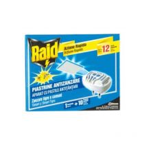 Raid - antizanzare fornelletto + 10 piastrine - 1 diffusore + 10 piastrine 12 pezzi