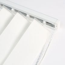 Madecostore - Rail pour lamelles verticales 89mm ouverture latérale - Blanc - L200cm