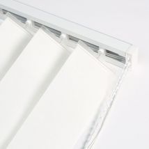 Madecostore - Rail pour lamelles verticales 89mm ouverture latérale - Blanc - L320cm