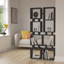 Decortie - Rail Modern Bookcase Display Unit No.1 Tall 166.5cm - Anthracite Grey - Anthracite Grey