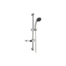 Groenlandia - rail coulissant colonne 60 cm pour tringle de douche avec porte-savon et douchette
