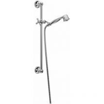 Bagnoclic - Rail coulissant complet en laiton chromé de style vintage