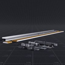 Mon Marché Déco - Rail Coulissant Coulicool - Prépeint Blanc - 83 cm