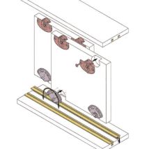 Rail Coulissant Double Koblenz 0310 13 B 3 M Nylon Pour Portes Coulissantes
