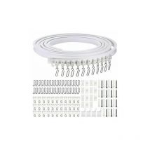 Rail de rideau incurvé au plafond pliable de 5 mètres Rail de rideau incurvé flexible pour rail de rideau souple pour rail de rideau avec crochets de