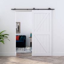 Rail porte coulissante apparent jusqu'à 100 kg - inox 304 - noir
