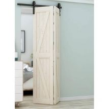 Secury-t - Rail porte coulissante pour porte pliante 2m en acier noir en applique