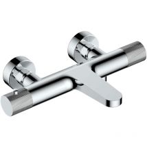 Rak Amalfi Thermostatic Wall Mounted Bath Shower Mixer Tap - Chrome