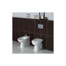 Rak Ceramics - paire de sanitaires au sol filomuro Oxford en céramique 36x51 cm blanc brillant - Con copri wc Standard