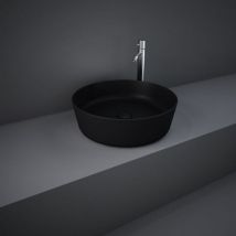 Rak Feeling Aufsatz-Waschbecken FEECT4200504A rund, 42cm, schwarz matt
