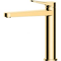 Rak Ceramics - rak Petit Round Medium Height Basin Mixer Tap - Brushed Gold
