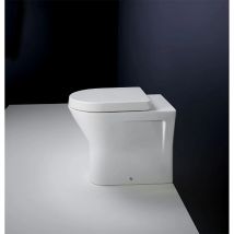 Hydros - rak Resort Extended Height Tall Rimless Back To Wall Toilet wc Pan 45cm, With Seat