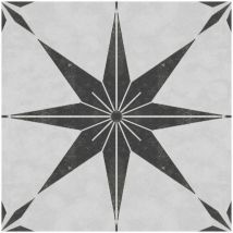 Rak Symphony Star Grey Matt 20cm x 20cm Porcelain Wall and Floor Tile - EBHY203 - Grey