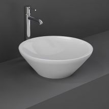 Rak Ceramics - rak Variant Round Countertop Wash Basin 360mm Wide 0 Tap Hole - Alpine White